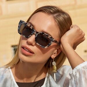 Status Anxiety Antagonist Black and White Tortoiseshell Polarized Sunglasses